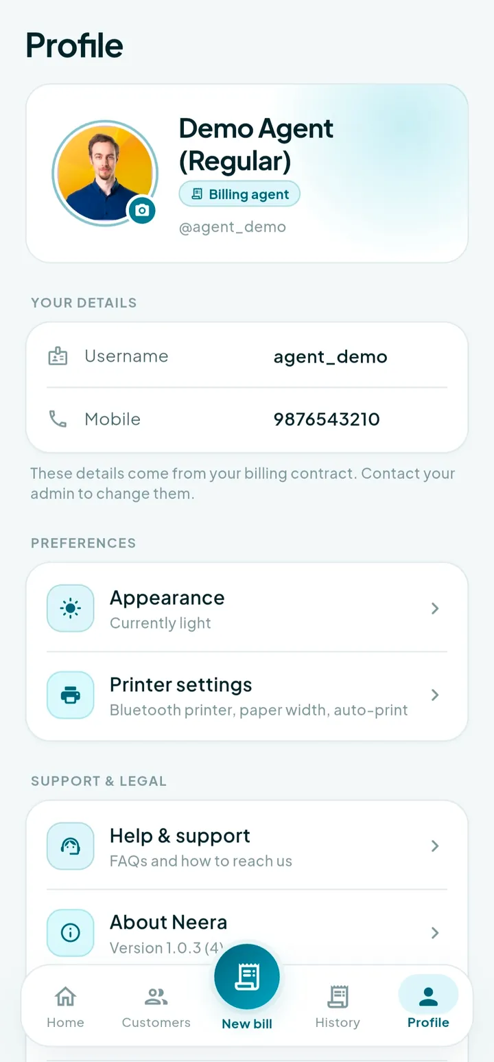 Agent profile